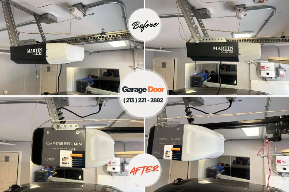 Before and after: garage door repair Mountain Home AFB, ID